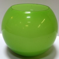 Lime Green Glass Globe Bowl
