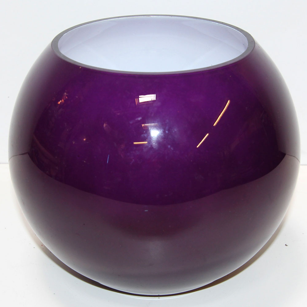 Globe Bowl Purple Glass Vase Ten and a Half Thousand Things