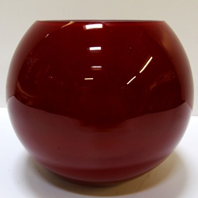 Red Glass Globe Bowl