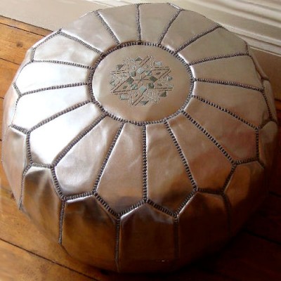 Silver Pouf