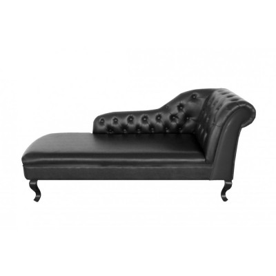 black-leather-chaise-lounges