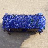 Cobalt Blue Square Beaded Tealight Holders