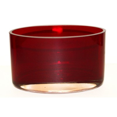Red Glass Candle Holders