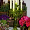 Green Glass Candelabra