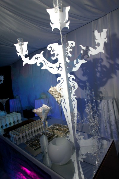White Perspex Candelabra