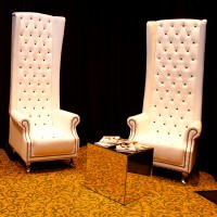 White Leather Highback Chair