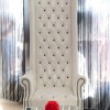 White Leather Highback Chairs
