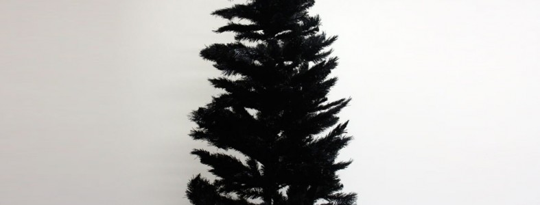 Slimline Black Christmas Tree