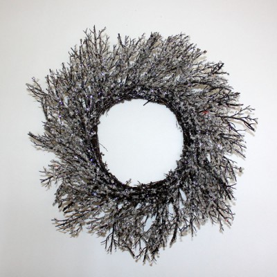 Beaded Glitter Twig Wreaths