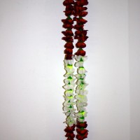 White & Maroon Floral Garland