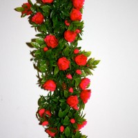 Plastic Red Rose Garland