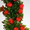 Plastic Red Rose Garland Detail