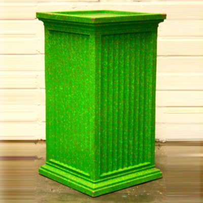 Green with Gold Speckles Fluted Plinth