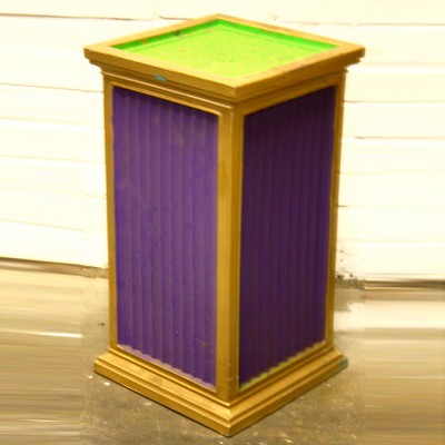 Purple and Gold Fluted Plinth