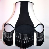 Black and White Abbey Lampshade Style 2