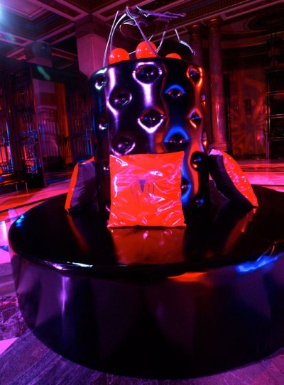 Round Black PVC Seating