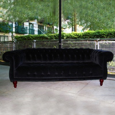 Chesterfield Sofa Black Velvet