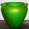 Green with Gold Speckle Plastic Pot