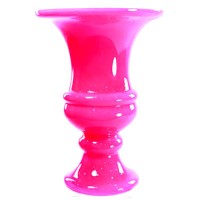 Large Pink Glass Urn