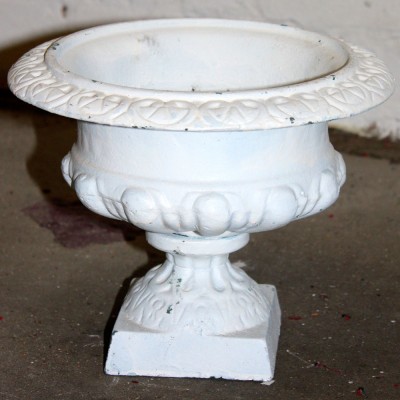 Small White Plaster Urn - Style 2