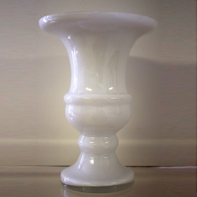 Large White Glass Urn
