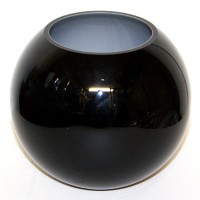 Black Glass Globe Bowl