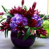 Purple Glass Globe Bowl