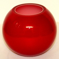 Red Glass Globe Bowl