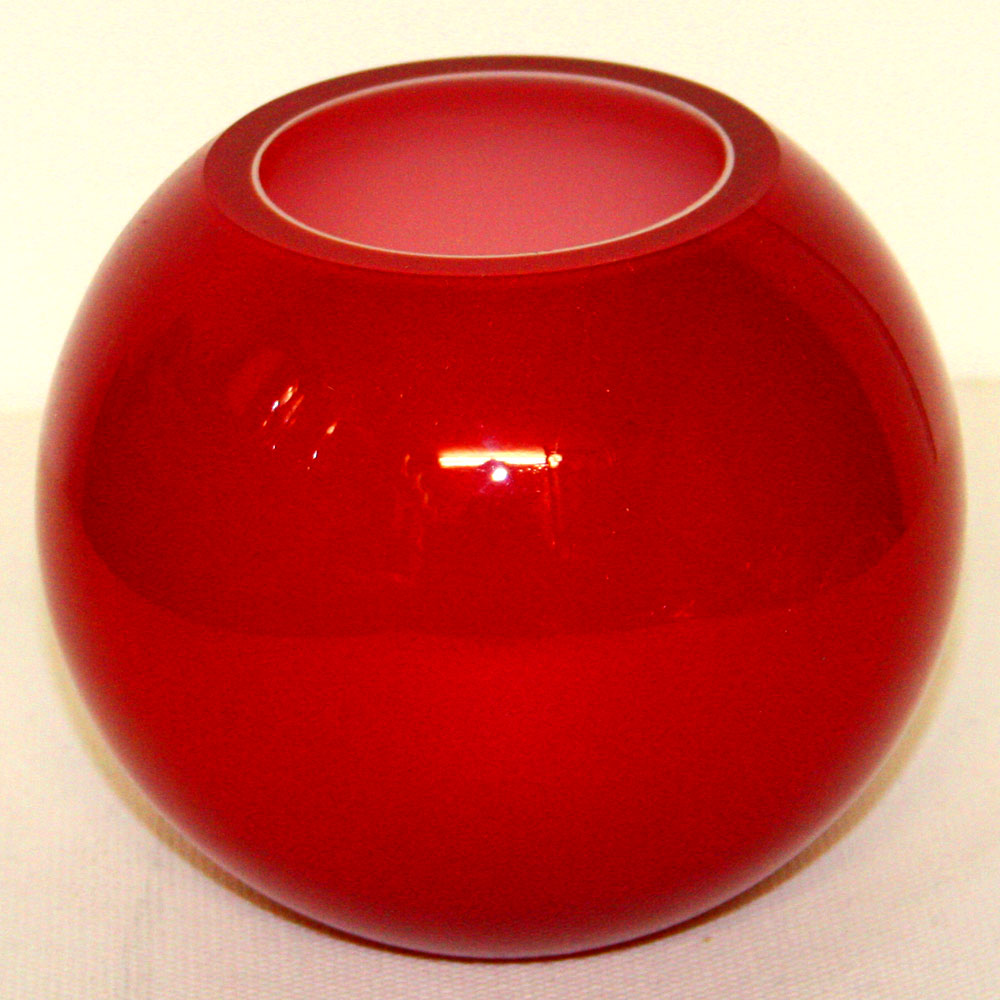 Globe Bowl Red Glass Vase Style 1 Ten and a Half Thousand Things