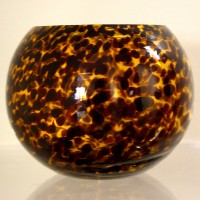 Tortoiseshell Glass Globe Bowl