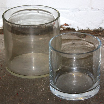 Wide Cylinder Glass Vase