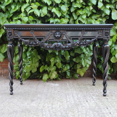 Black Lacquer Console Desk