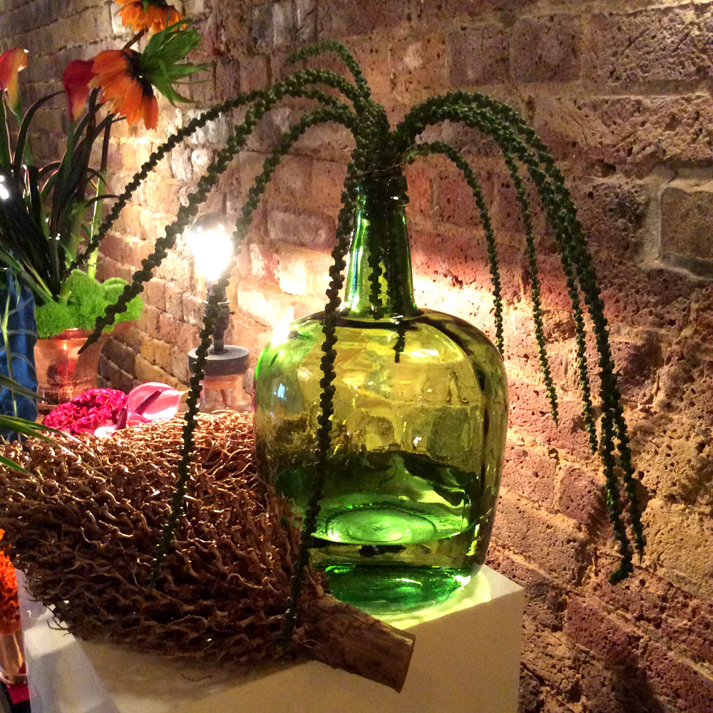 Green Glass Bottle Vase Ten and a Half Thousand Things