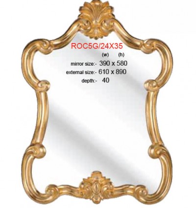 Mirror with Scalloped Edge Frame